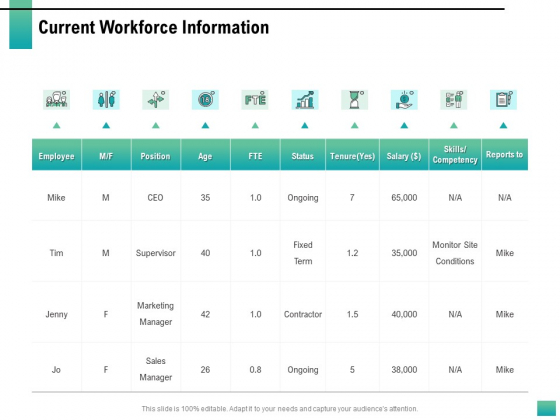 Strategic Manpower Management Current Workforce Information Diagrams PDF