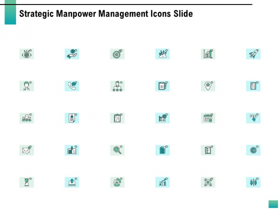 Strategic Manpower Management Icons Slide Portrait PDF