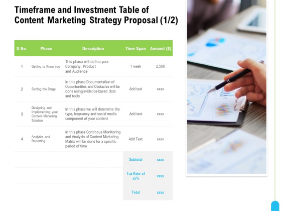 Strategic Marketing Approach Timeframe Investment Table Of Content Marketing Strategy Proposal Topics PDF Strategic Marketing Approach Timeframe Investment Table Of Content Marketing Strategy Proposal Topics PDF