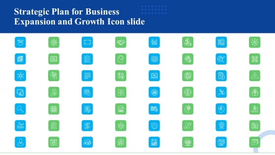 Strategic Plan For Business Expansion And Growth Icon Slide Microsoft PDF