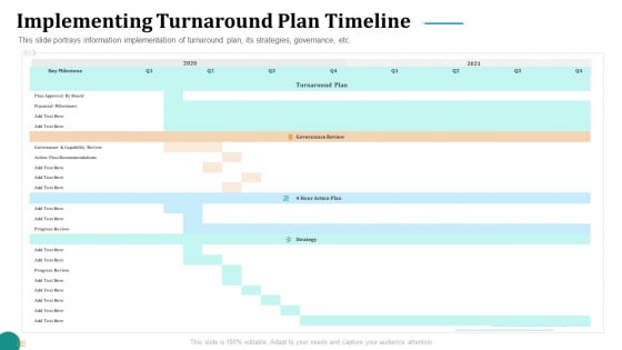 Strategic Plan For Corporate Recovery Implementing Turnaround Plan Timeline Sample PDF Strategic Plan For Corporate Recovery Implementing Turnaround Plan Timeline Sample PDF