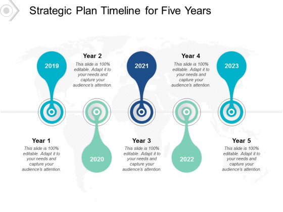 Strategic Plan Timeline For Five Years Ppt PowerPoint Presentation Slides Template