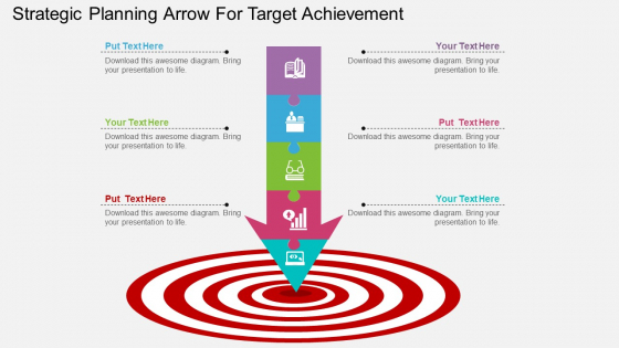 Strategic Planning Arrow For Target Achievement Powerpoint Template