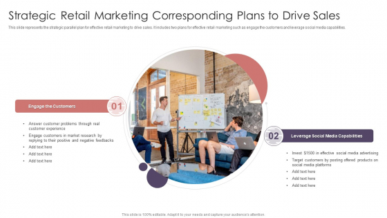 Strategic Retail Marketing Corresponding Plans To Drive Sales Diagrams PDF