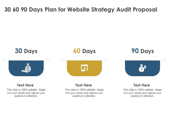 Strategic SEO Audit 30 60 90 Days Plan For Website Strategy Audit Proposal Graphics PDF