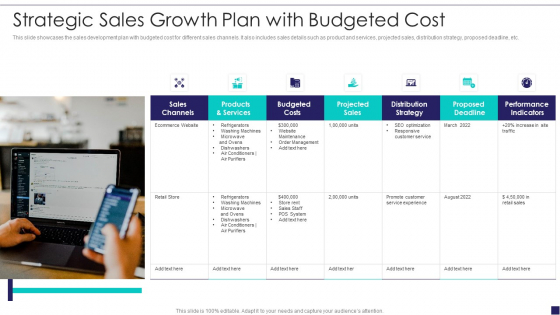 Strategic Sales Growth Plan With Budgeted Cost Microsoft PDF