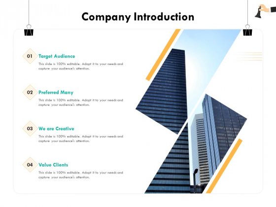 Strategic Sourcing For Better Procurement Value Company Introduction Ppt Slides Visual Aids PDF Strategic Sourcing For Better Procurement Value Company Introduction Ppt Slides Visual Aids PDF