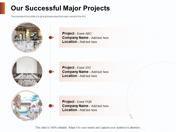 Strategies For Organizing Events Our Successful Major Projects Ppt Infographic Template Layout PDF Strategies For Organizing Events Our Successful Major Projects Ppt Infographic Template Layout PDF