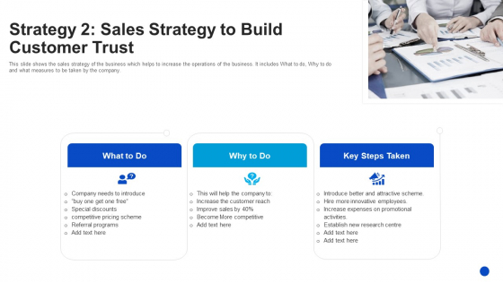 Strategy 2 Sales Strategy To Build Customer Trust Brochure PDF
