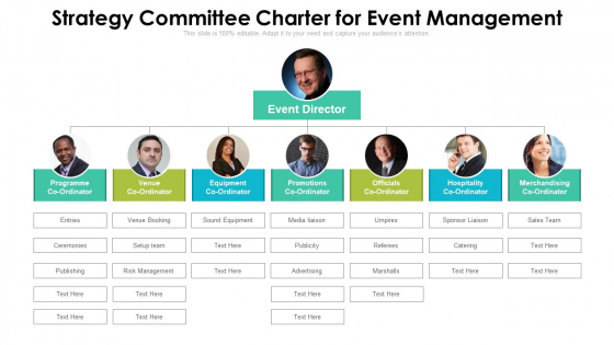 Strategy Committee Charter For Event Management Ppt Inspiration Slide Download PDF