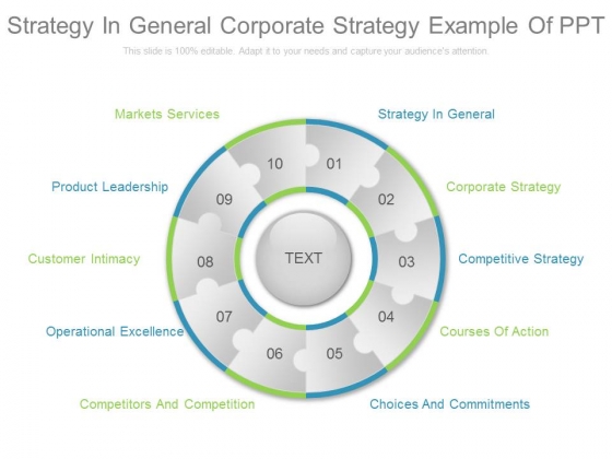 Strategy In General Corporate Strategy Example Of Ppt Strategy In General Corporate Strategy Example Of Ppt
