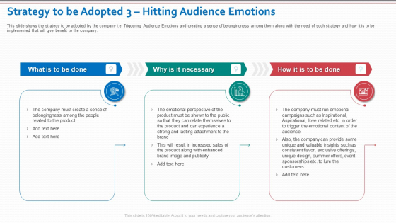 Strategy To Be Adopted 3 Hitting Audience Emotions Download PDF