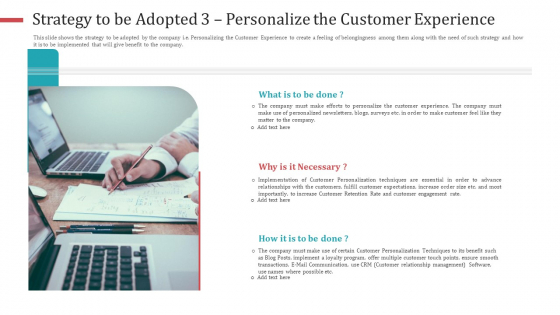 Strategy To Be Adopted 3 Personalize The Customer Experience Guidelines PDF Strategy To Be Adopted 3 Personalize The Customer Experience Guidelines PDF