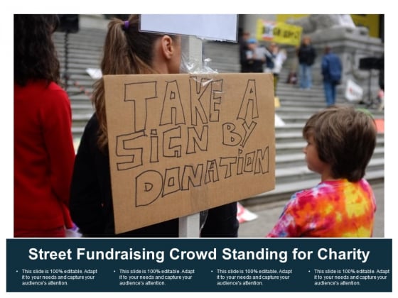 Street Fundraising Crowd Standing For Charity Ppt Powerpoint Presentation Gallery Designs Download