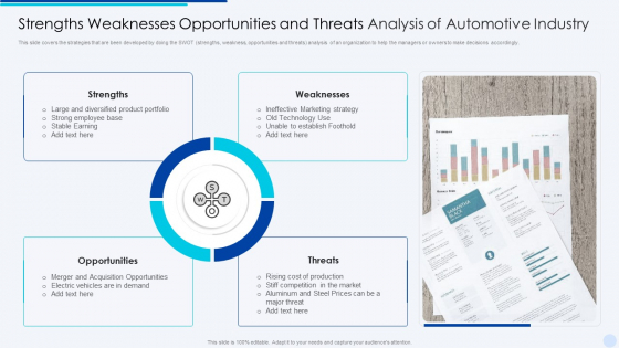 Strengths Weaknesses Opportunities And Threats Analysis Of Automotive Industry Elements PDF Strengths Weaknesses Opportunities And Threats Analysis Of Automotive Industry Elements PDF