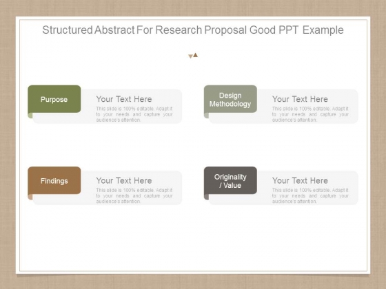 Structured Abstract For Research Proposal Good Ppt Example