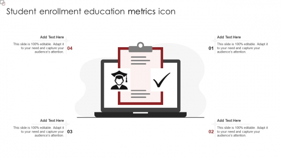 Student Enrollment Education Metrics Icon Topics PDF