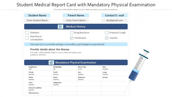 Student Medical Report Card With Mandatory Physical Examination Ppt Pictures Graphics Example PDF Student Medical Report Card With Mandatory Physical Examination Ppt Pictures Graphics Example PDF