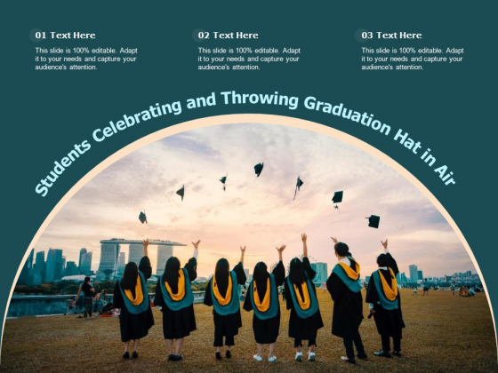 Students Celebrating And Throwing Graduation Hat In Air Ppt PowerPoint Presentation Icon Layouts PDF