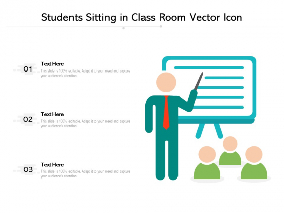 Students Sitting In Class Room Vector Icon Ppt PowerPoint Presentation Portfolio Visuals PDF