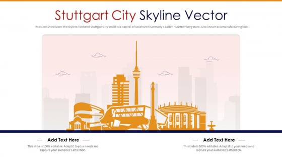 Stuttgart City Skyline Vector PowerPoint Presentation PPT Template PDF