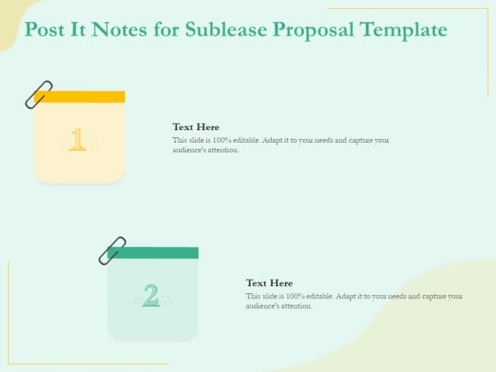 Sublease Agreement Post It Notes For Sublease Proposal Template Ppt Visual Aids Infographic Template PDF Sublease Agreement Post It Notes For Sublease Proposal Template Ppt Visual Aids Infographic Template PDF