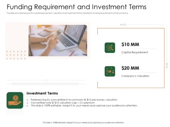 Substitute Financing Pitch Deck Funding Requirement And Investment Terms Brochure PDF Substitute Financing Pitch Deck Funding Requirement And Investment Terms Brochure PDF