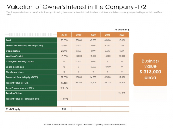 Substitute Financing Pitch Deck Valuation Of Owners Interest In The Company Capital Download PDF Substitute Financing Pitch Deck Valuation Of Owners Interest In The Company Capital Download PDF