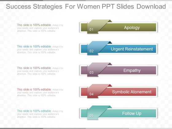 Success Strategies For Women Ppt Slides Download Success Strategies For Women Ppt Slides Download