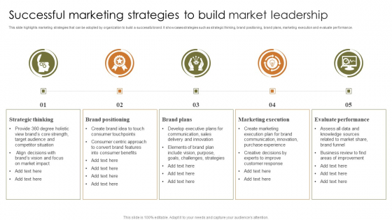 Successful Marketing Strategies To Build Market Leadership Download PDF
