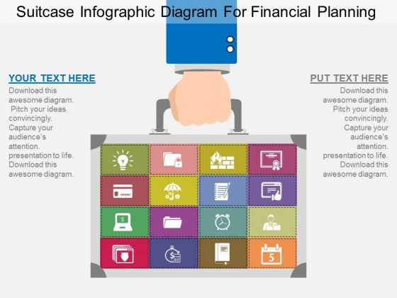 Suitcase Infographic Diagram For Financial Planning Powerpoint Template Suitcase Infographic Diagram For Financial Planning Powerpoint Template