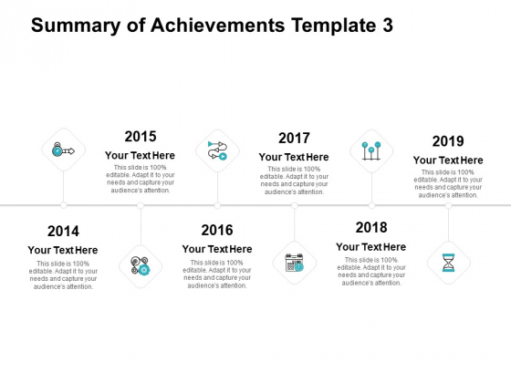 Summary Of Achievements Template Six Years Ppt PowerPoint Presentation Templates