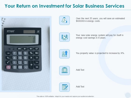 Sun Energy Dealing Your Return On Investment For Solar Business Services Ppt Gallery Design Templates PDF Sun Energy Dealing Your Return On Investment For Solar Business Services Ppt Gallery Design Templates PDF