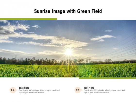 Sunrise Image With Green Field Ppt PowerPoint Presentation Icon Slides PDF