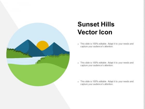 Sunset Hills Vector Icon Ppt PowerPoint Presentation Ideas Professional