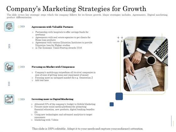 Supplementary Debt Financing Pitch Deck Companys Marketing Strategies For Growth Designs PDF Supplementary Debt Financing Pitch Deck Companys Marketing Strategies For Growth Designs PDF
