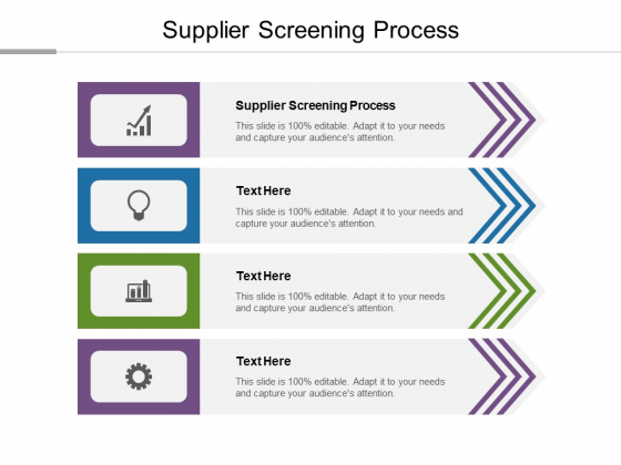 Supplier Screening Process Ppt PowerPoint Presentation Gallery Background Cpb