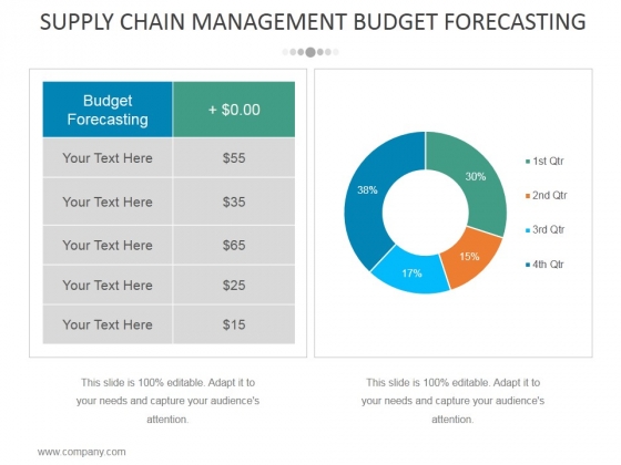 Supply Chain Management Budget Forecasting Ppt PowerPoint Presentation Inspiration Skills