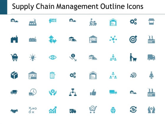 Supply Chain Management Outline Icons Ppt Powerpoint Presentation Outline Visual Aids