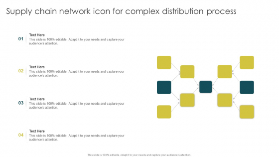 Supply Chain Network Icon For Complex Distribution Process Rules PDF