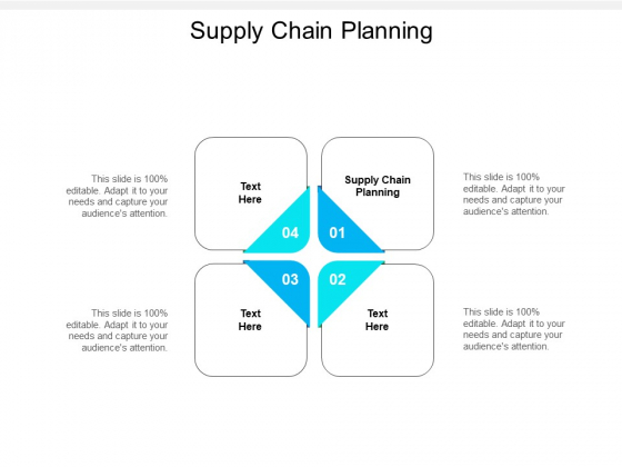 Supply Chain Planning Ppt PowerPoint Presentation Show Objects Cpb