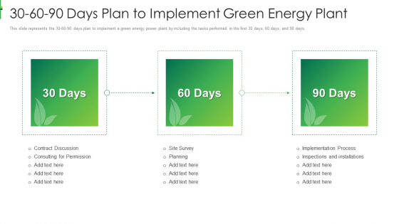 Sustainable Energy 30 60 90 Days Plan To Implement Green Energy Plant Download PDF Sustainable Energy 30 60 90 Days Plan To Implement Green Energy Plant Download PDF