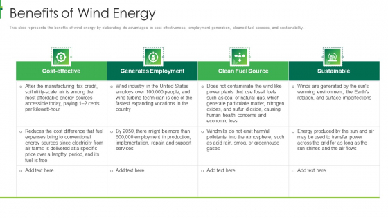 Sustainable Energy Benefits Of Wind Energy Sample PDF Sustainable Energy Benefits Of Wind Energy Sample PDF