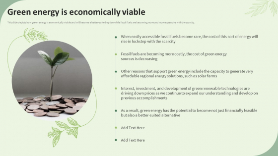 Sustainable Energy Resources Green Energy Is Economically Viable Ppt Show Styles PDF Sustainable Energy Resources Green Energy Is Economically Viable Ppt Show Styles PDF