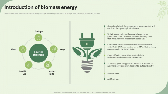 Sustainable Energy Resources Introduction Of Biomass Energy Mockup PDF Sustainable Energy Resources Introduction Of Biomass Energy Mockup PDF