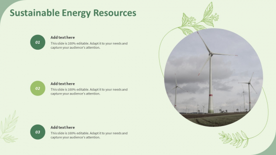 Sustainable Energy Resources Sustainable Energy Resources Ppt Ideas Information PDF