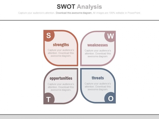 Swot Analysis Layout For Business Powerpoint Template