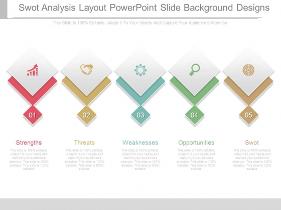 Swot Analysis Layout Powerpoint Slide Background Designs