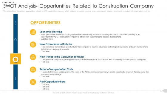 Swot Analysis Opportunities Related To Construction Company Sample PDF Swot Analysis Opportunities Related To Construction Company Sample PDF