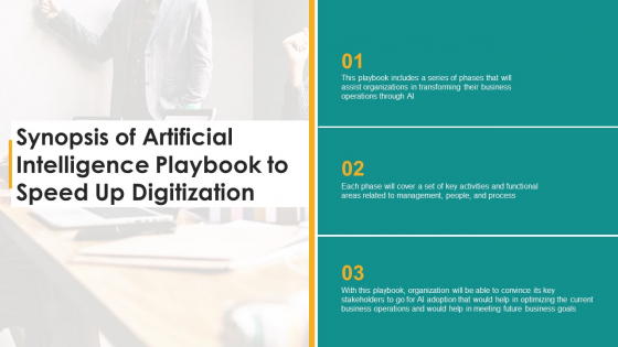 Synopsis Of Artificial Intelligence Playbook To Speed Up Digitization Diagrams PDF